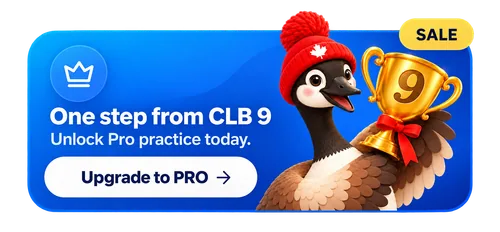 One step from CLB 9 - upgrade to CELPTips Pro