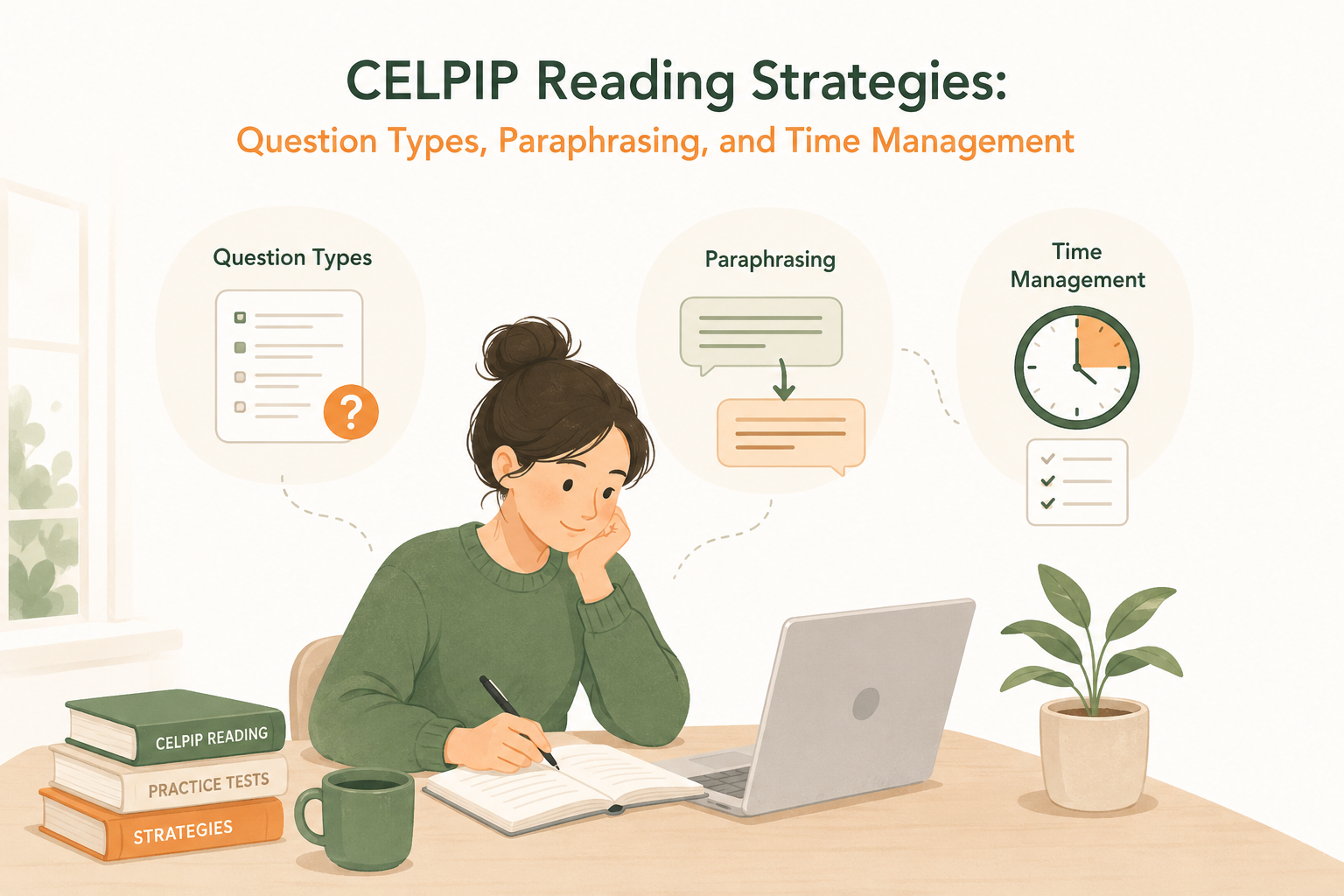 CELPIP Reading Practice 2026: Question Types, Paraphrasing, and Time Management