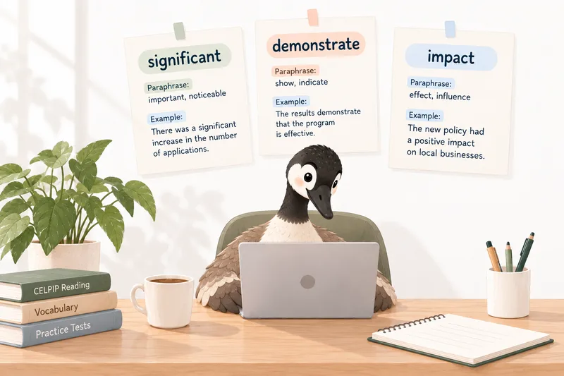 CELPIP vocabulary and phrase generator cards