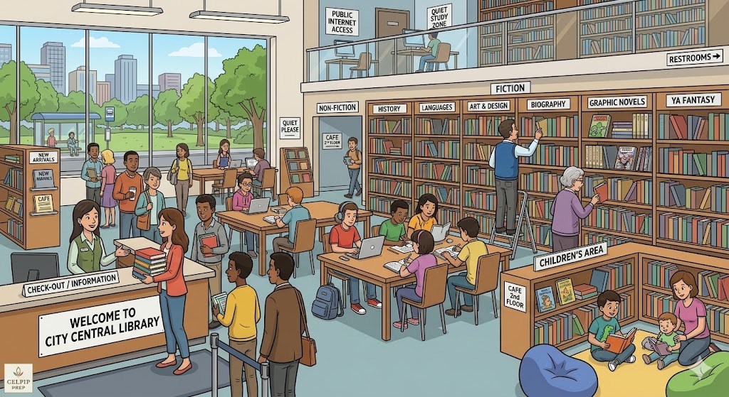 CELPIP Speaking Task 3: City Central Library Study Area