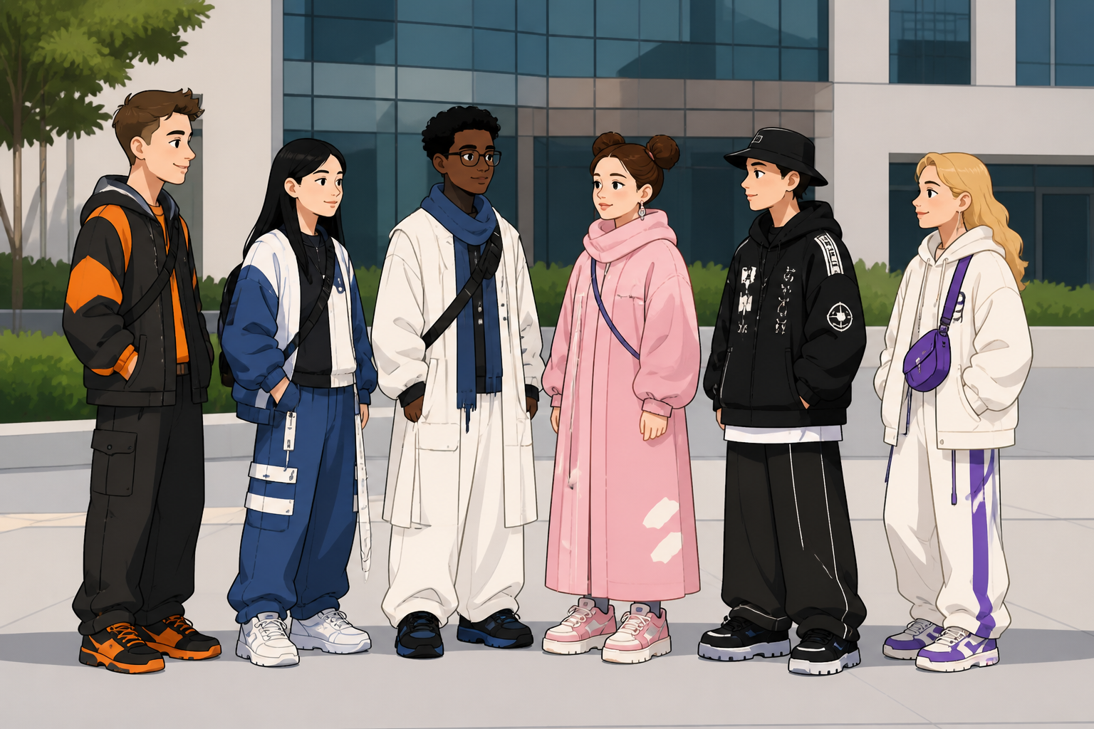 CELPIP Speaking Task 3: Students Outside a Modern Campus Building
