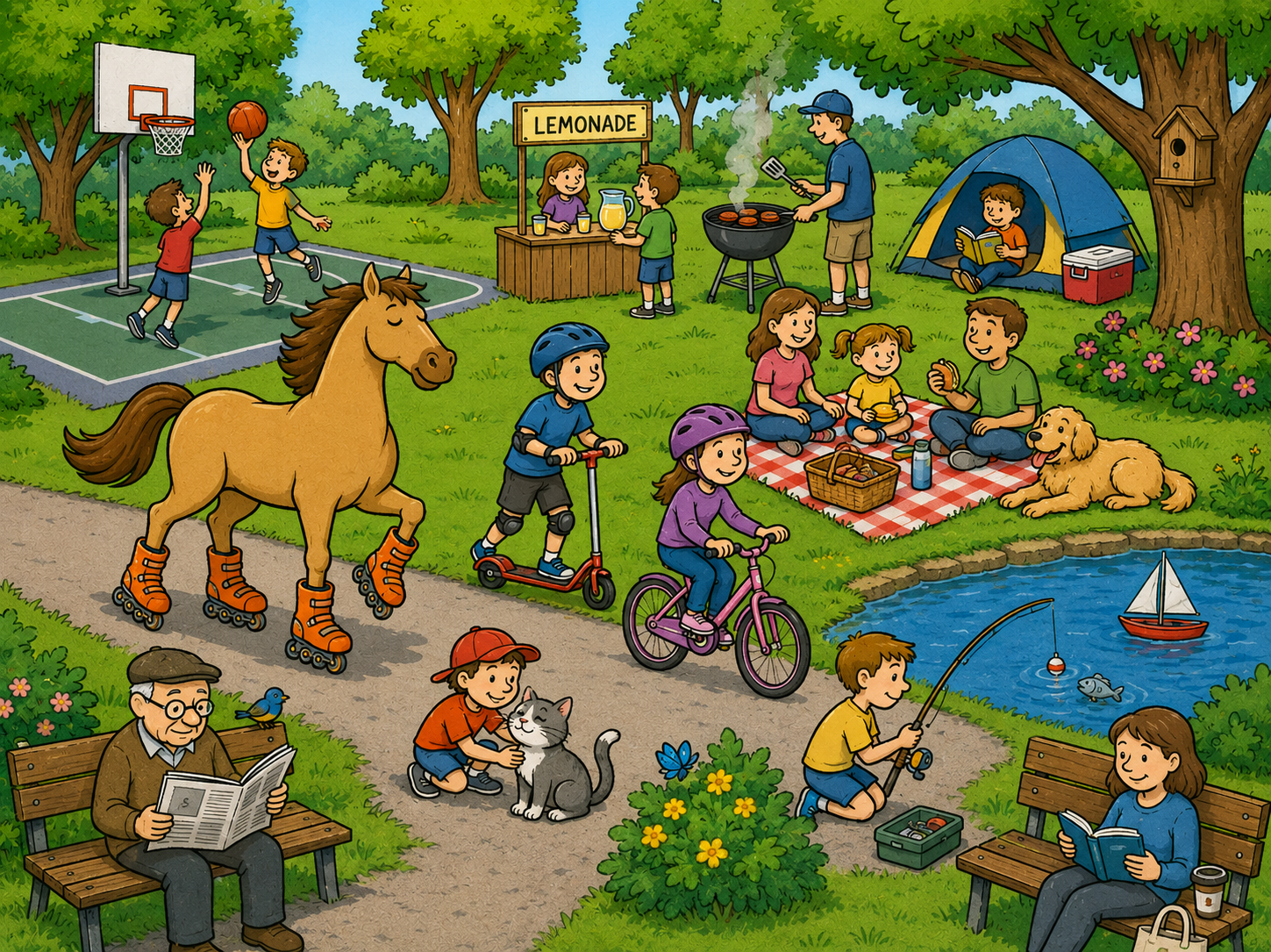 CELPIP Speaking Task 8: A Roller-Skating Horse in the Park