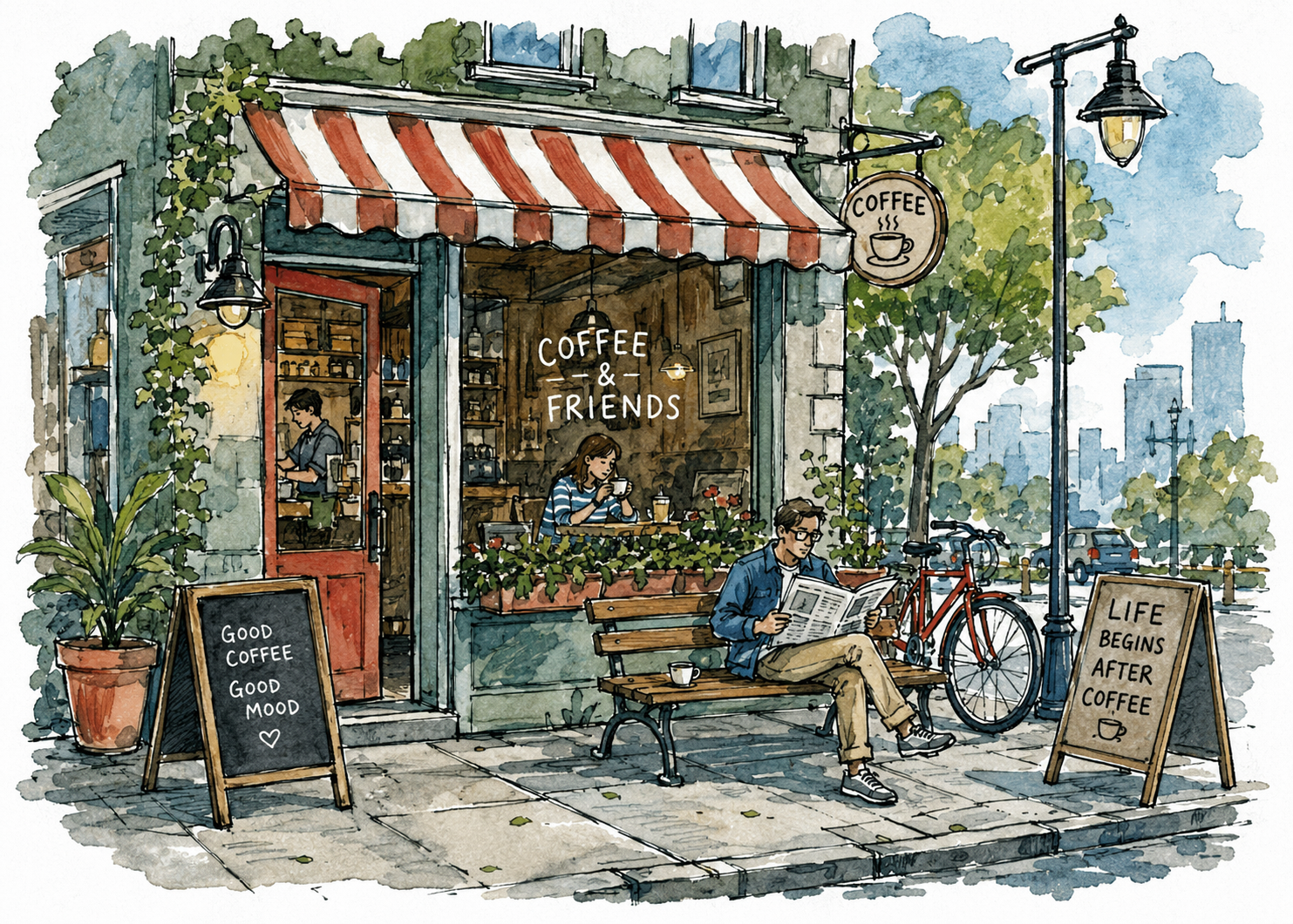 CELPIP Speaking Task 3: A Cozy Coffee Shop Patio