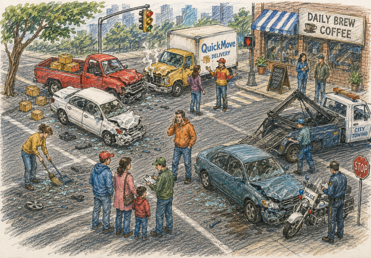 CELPIP Speaking Task 3: Traffic Accident at a Busy Intersection