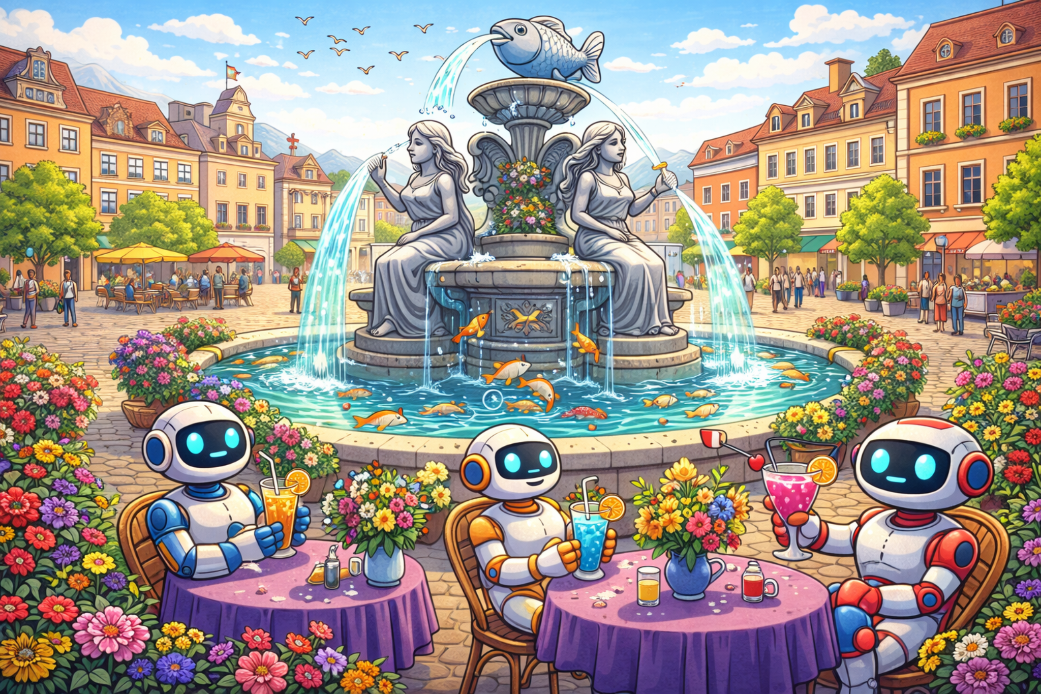 CELPIP Speaking Task 8: Robots at a Fountain Café
