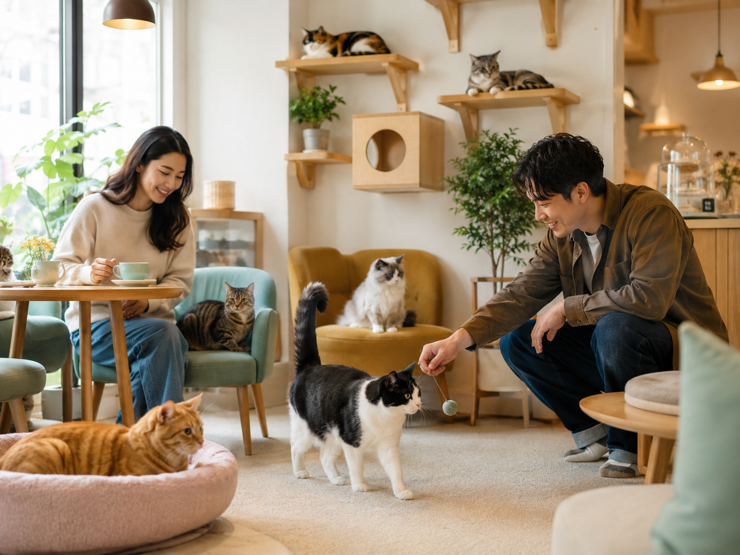 CELPIP Speaking Task 3 & 4: Cozy Cat Cafe Scene