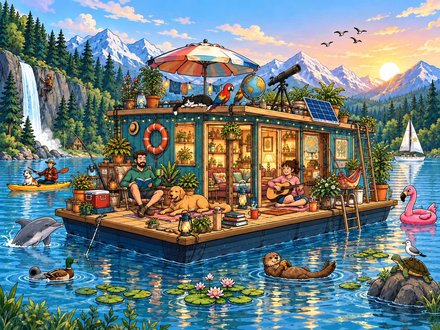 CELPIP Speaking Task 3 & 4: Floating Cabin on a Mountain Lake