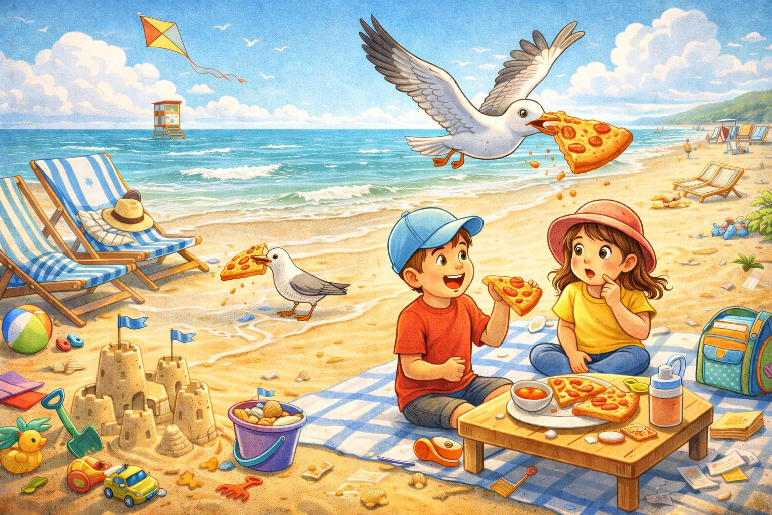 CELPIP Speaking Task 8: A Seagull Stealing Pizza at the Beach