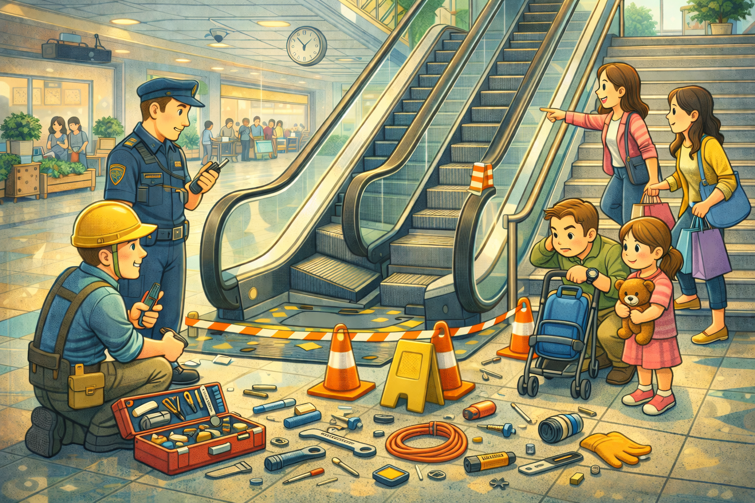 CELPIP Speaking Task 3: A Broken Escalator in a Shopping Mall