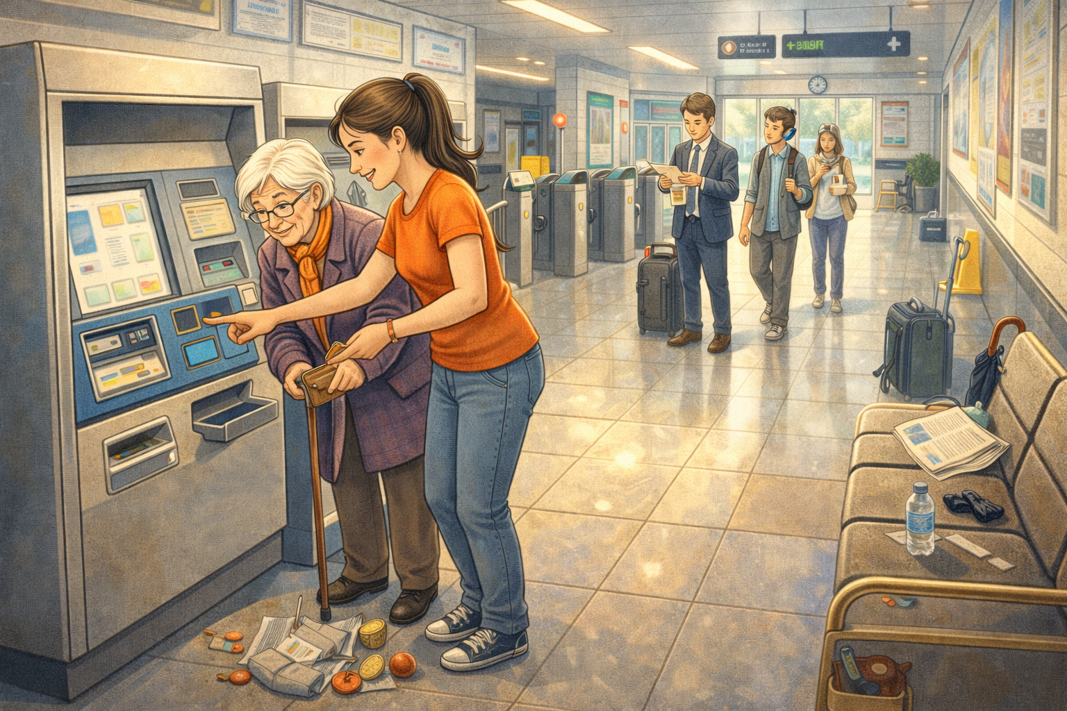 CELPIP Speaking Task 3: Helping an Elderly Woman at a Ticket Machine