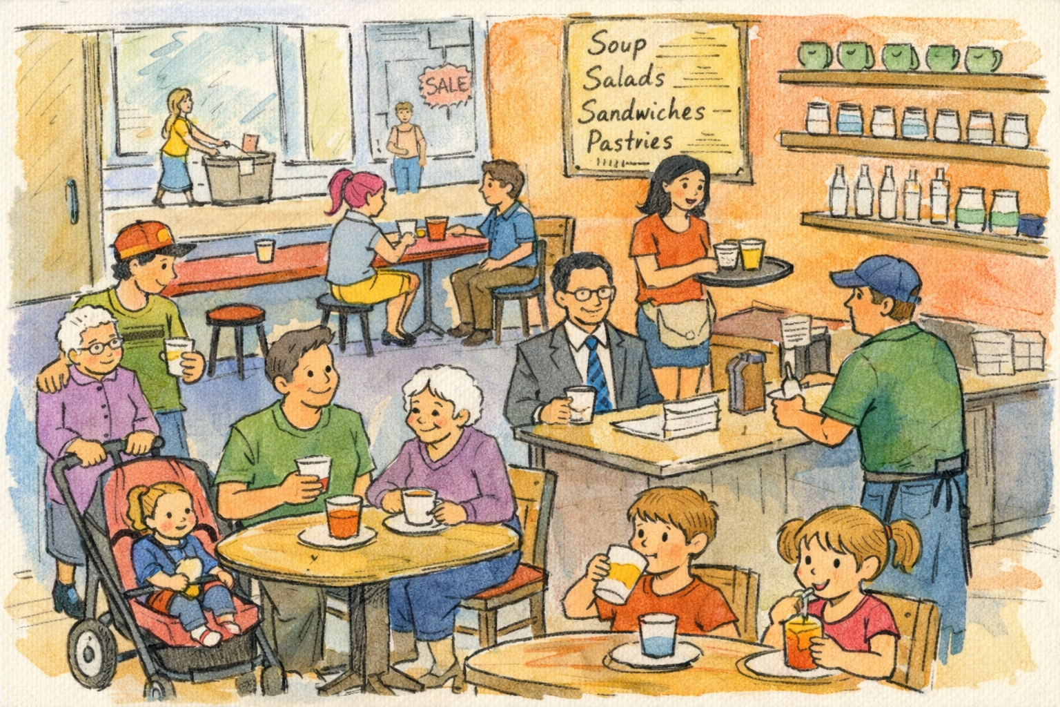 CELPIP Speaking Task 3: Busy Soup and Sandwich Cafe