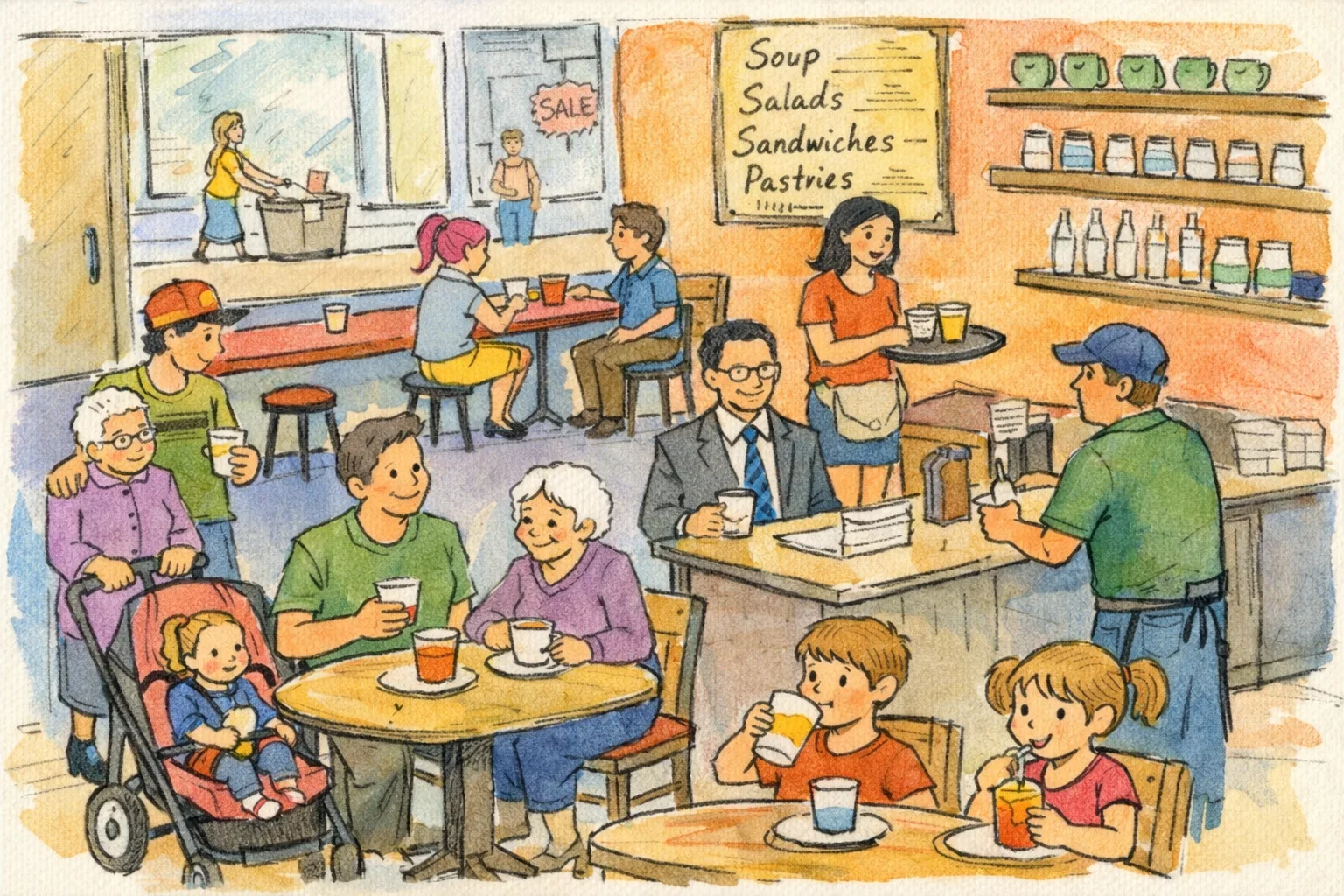 CELPIP Speaking Task 3: Busy Soup and Sandwich Cafe